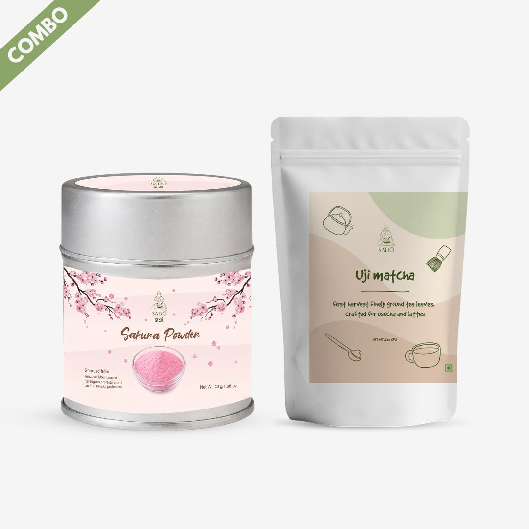SADŌ Sakura Powder & First Harvest Matcha Combo