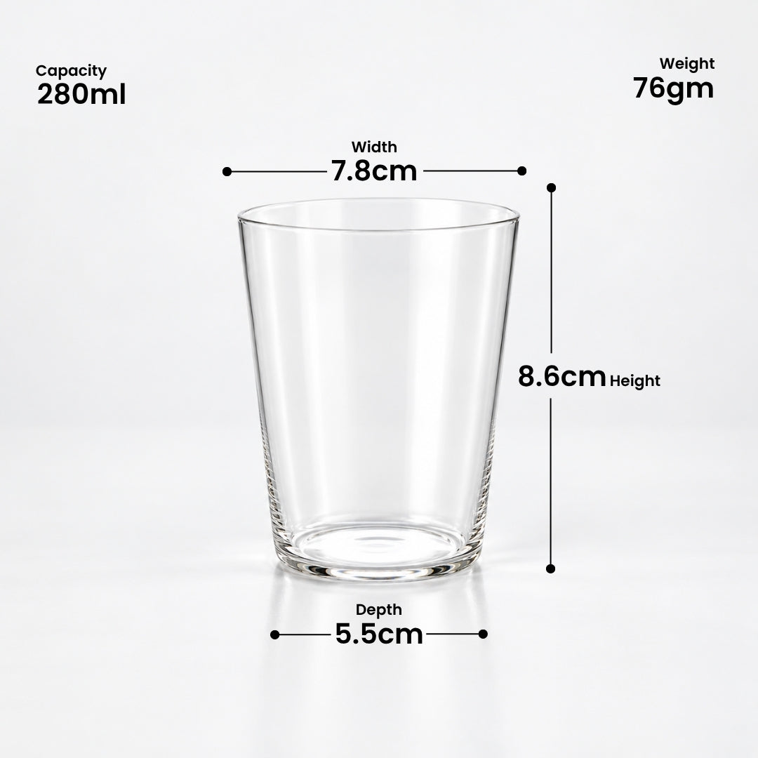 Japanese Usuhari Single Old Fashioned Glass - 280ml